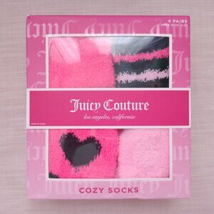 Juicy Couture Ribbed Tее Sz М & Set Of 4 Cozy Socks New Open Box Size 4-10